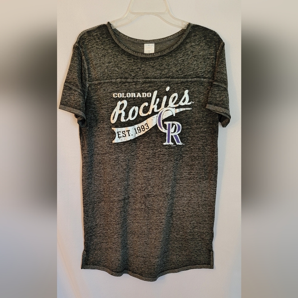 Colorado Rockies Gray Night-Shirt Size M